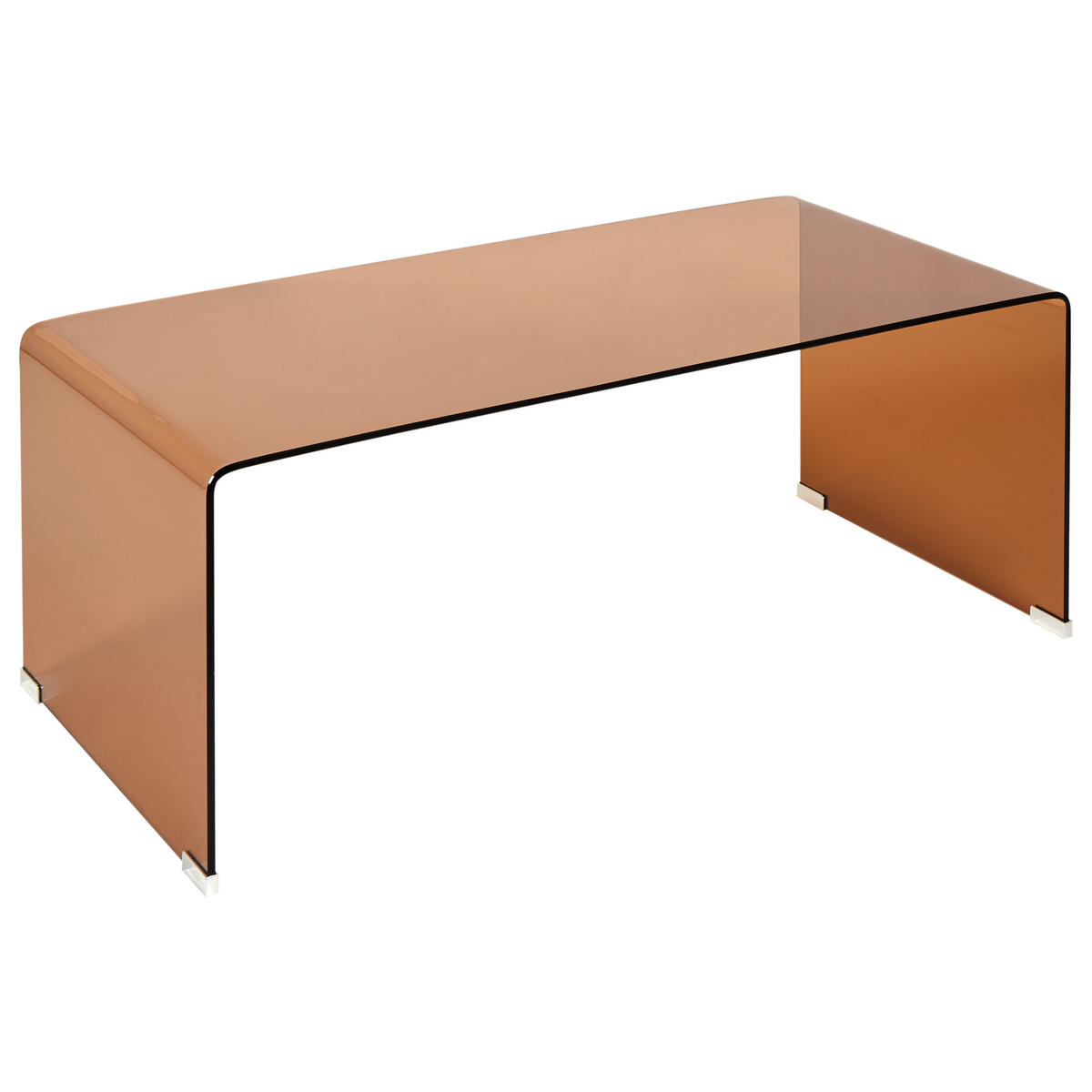 COUCHTISCH Braun Kendall - Braun, Glas (100/50/40cm) - Beliani