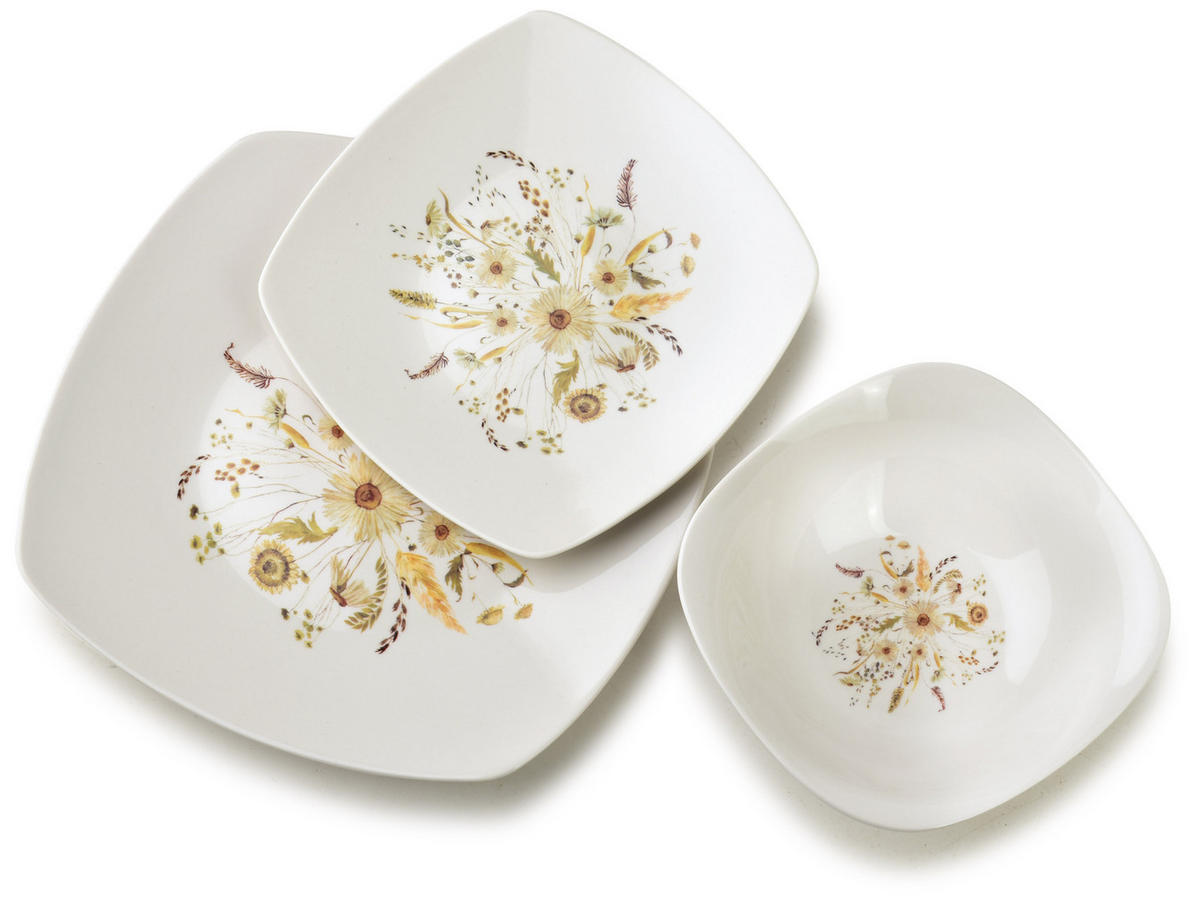 GESCHIRR-SET Lea 18-tlg Beige 30/30/20cm Porzellan - Beige, Keramik (30/20/30cm) - Mondex