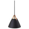 PENDELLEUCHTE Strap Schwarz - Schwarz, Metall (13.5/13.5/27cm) - Design for the people