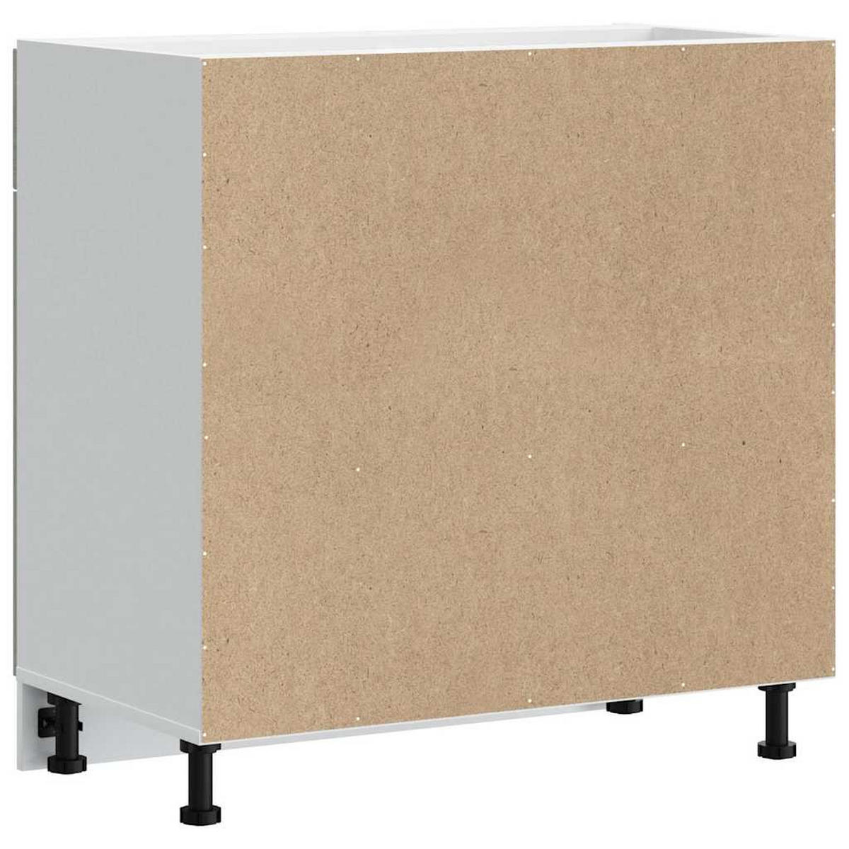KÜCHEN-UNTERSCHRANK Lucca Grau Sonoma Holzwerkstoff - Grau, Holzwerkstoff (46/81.5/80cm) - vidaXL