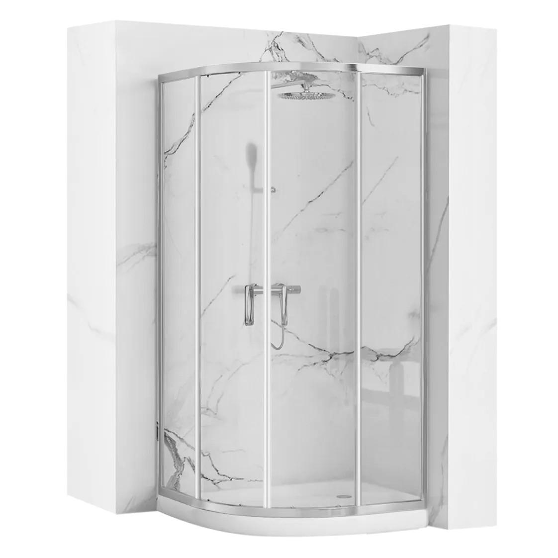 REA Duschkabine Chrom 80x190x80 cm