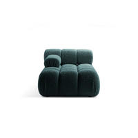 CHAISELONGUE links Bellis aus Boucle petrol - Petrol, Textil (94/70/155cm) - Micadoni