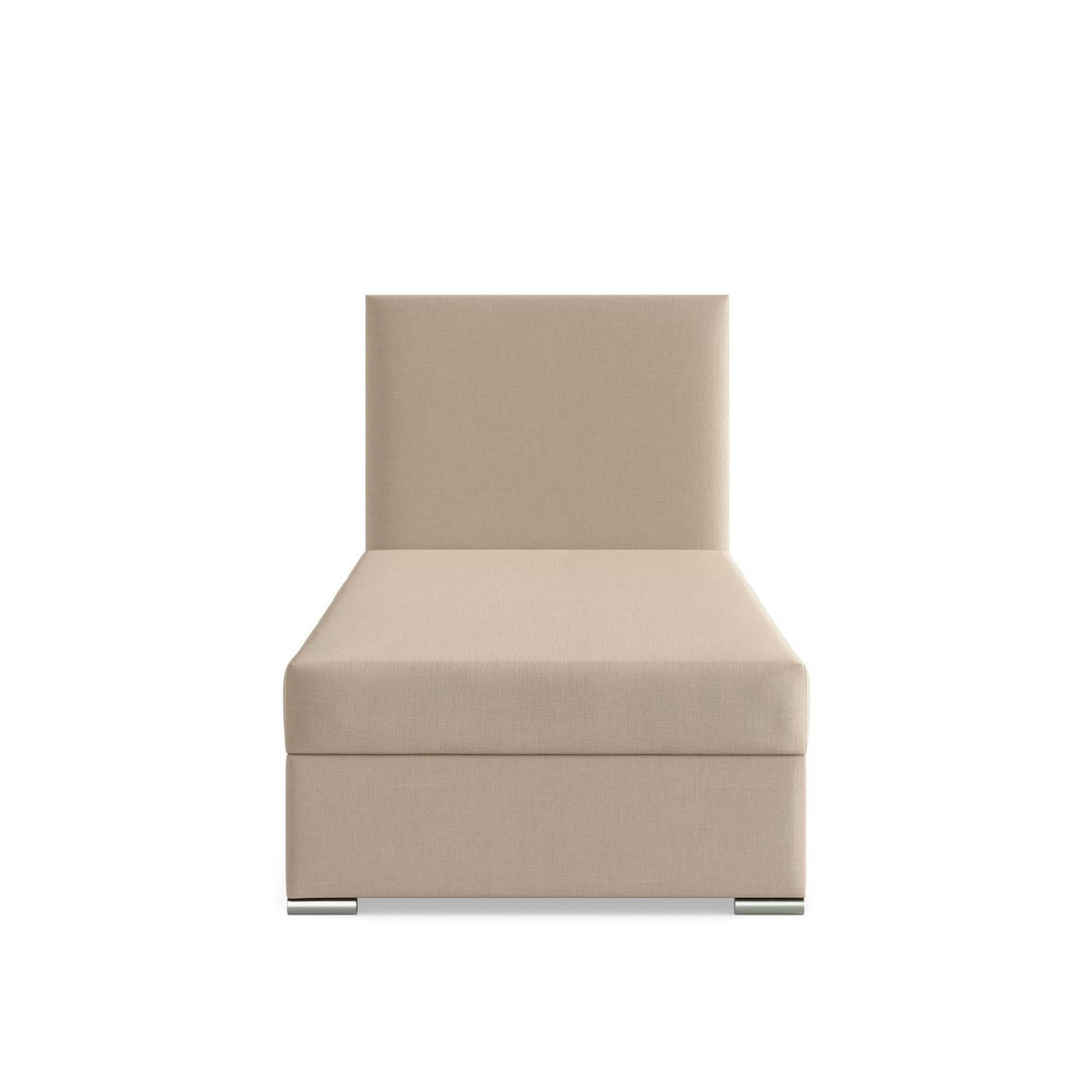 BOXBETT MIT KOPFTEIL 90x200 ZONZA, Beige - Beige, Textil (90/200cm) - Mebligo