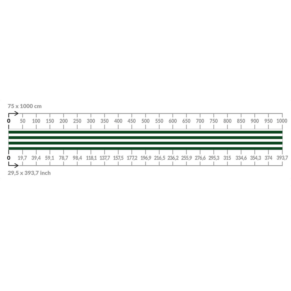 BALKON SICHTSCHUTZ Querstreifen in Waldgrün 650/75 cm - Grün, Kunststoff (650/75cm) - Bilderwelten