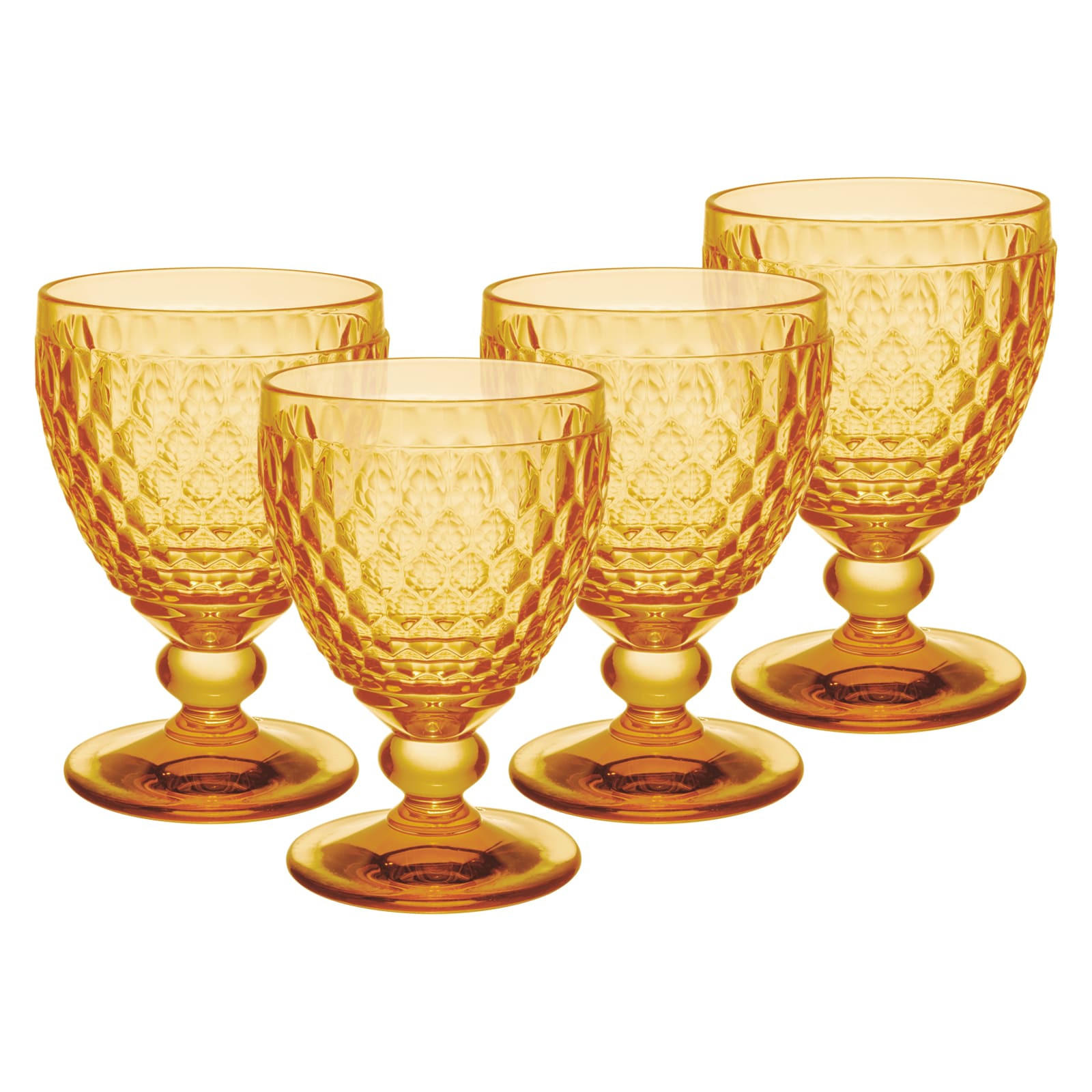 WASSERGLÄSER Boston Coloured Saffron 400 ml 4er Set - Gelb, Glas (0.25L) - Villeroy & Boch