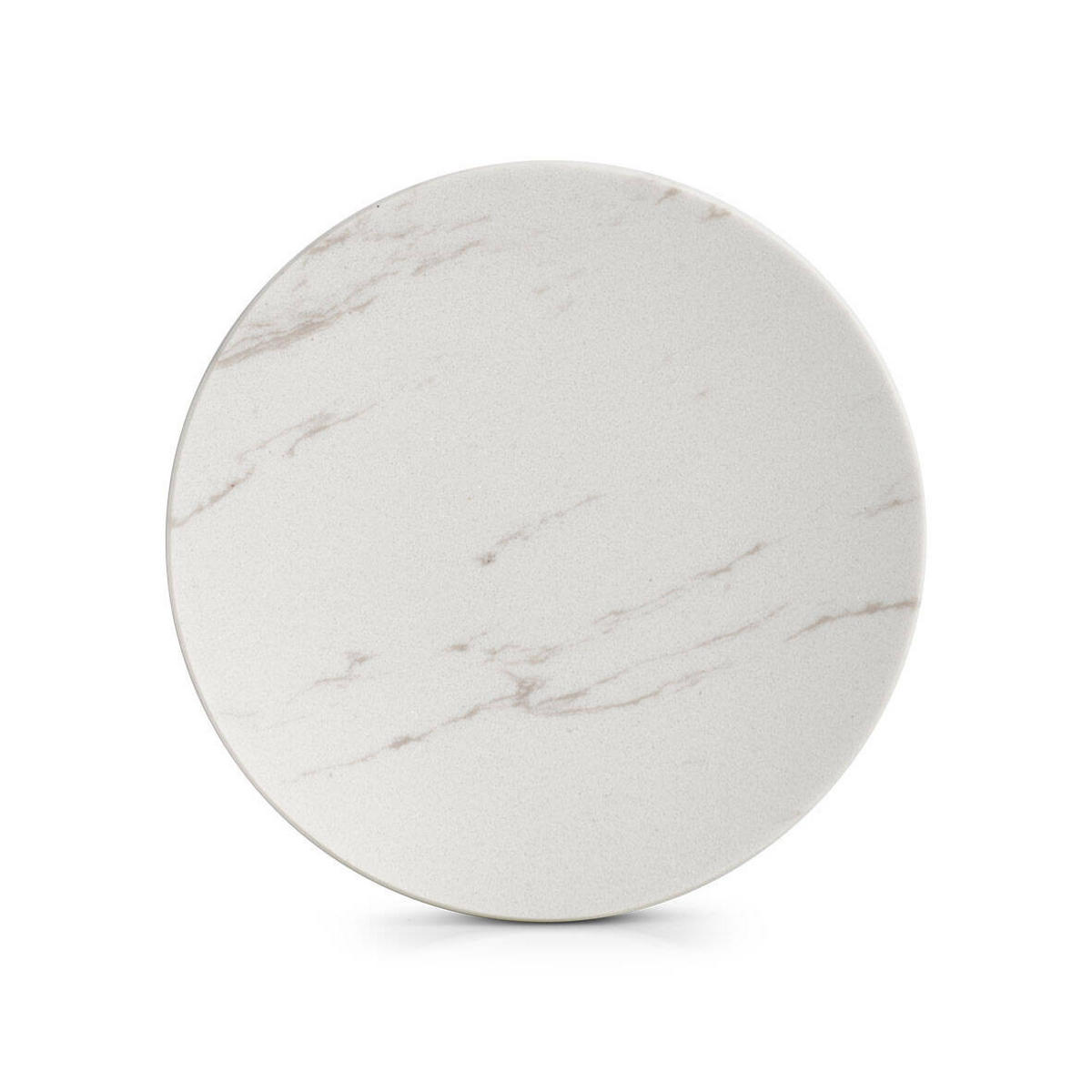 UNTERSETZER Marmor 9,5 cm 4er-Set - Weiß, Stein (9.5/9.5cm) - ZELLER