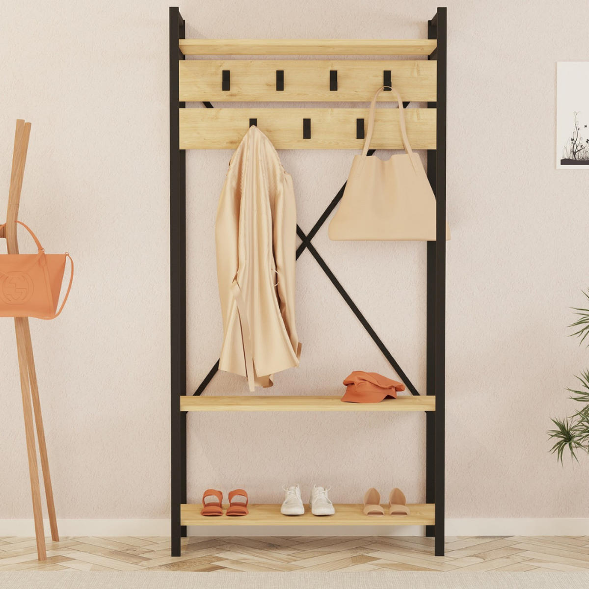 FLURMÖBEL Lubin Gold - Goldfarben, Holzwerkstoff (90/180/34cm) - Concept Usine