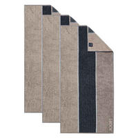 HANDTUCH Unisex Signature Braun 3er Pack Baumwolle - Grau, Textil (200/135cm) - Joop!