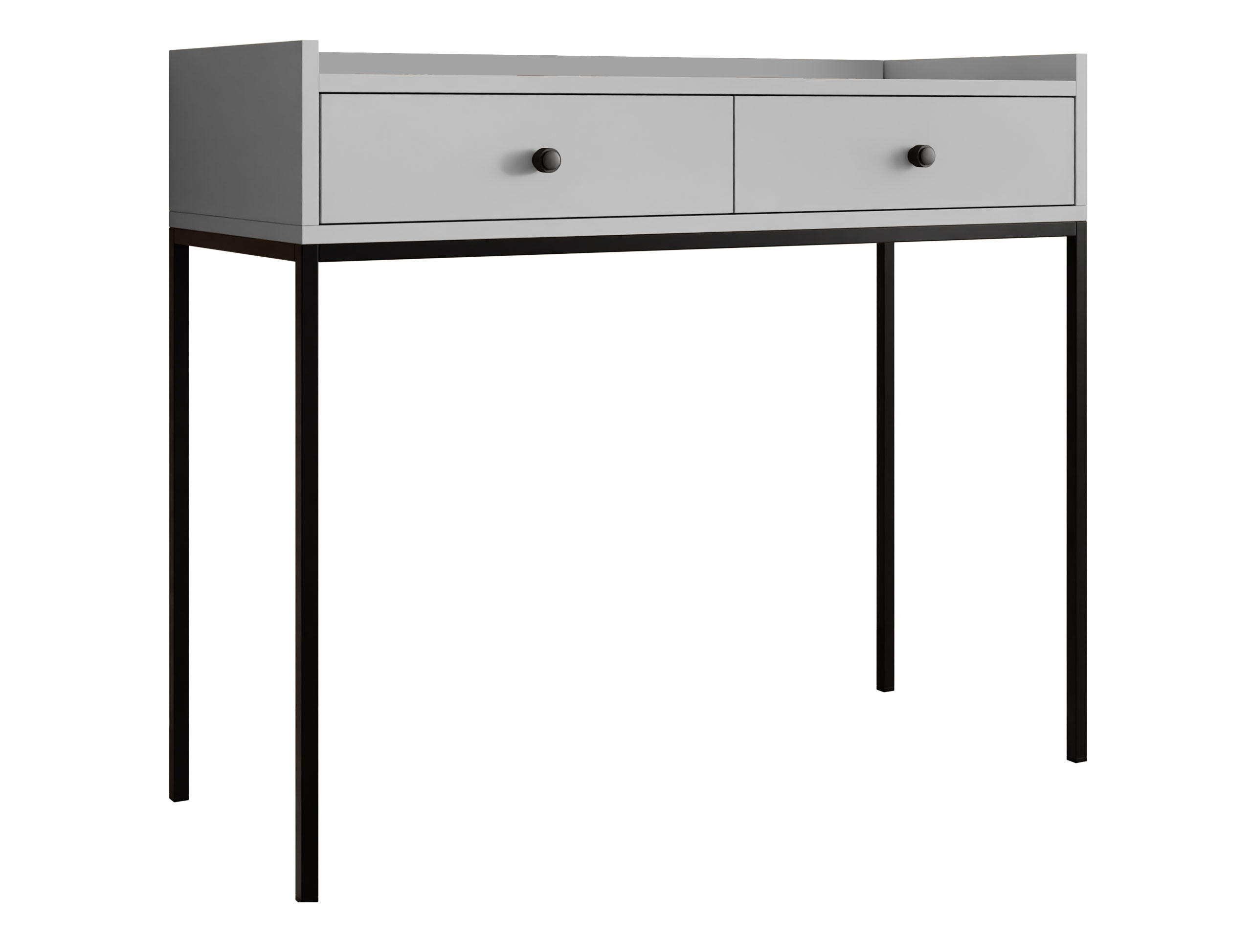 SCHMINKTISCH Tokirot 2SZ - Schwarz/Grau, Holzwerkstoff/Kunststoff (40/100/86cm) - MIRJAN24