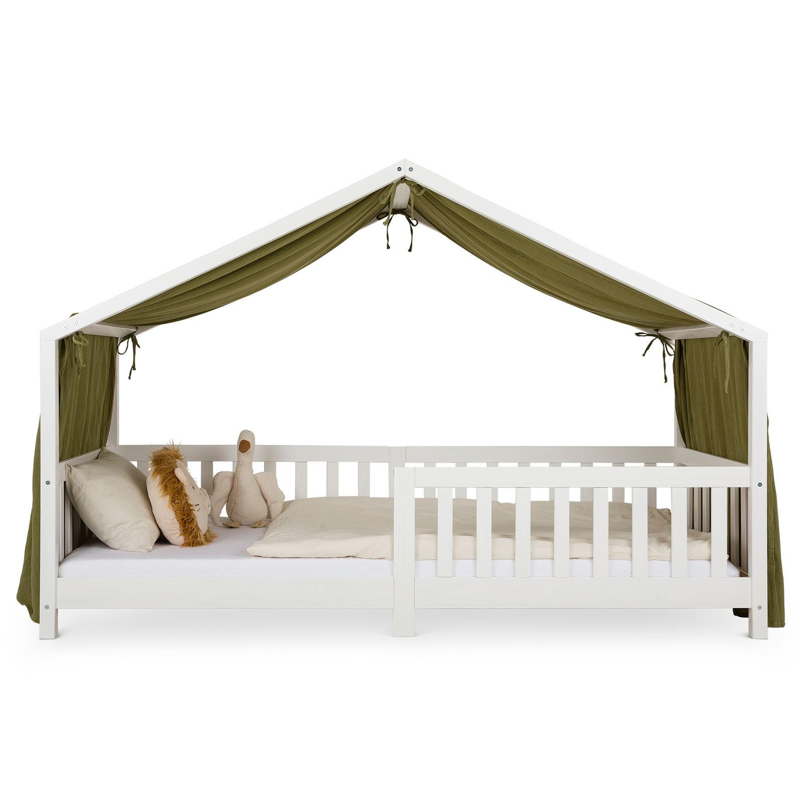 HAUSBETT-HIMMEL LIAN dunkelgrün - Dunkelgrün, Textil - IDIMEX