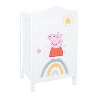 PUPPENKLEIDERSCHRANK Peppa Pig - Weiß, Holzwerkstoff (29.5/52/26cm) - Roba