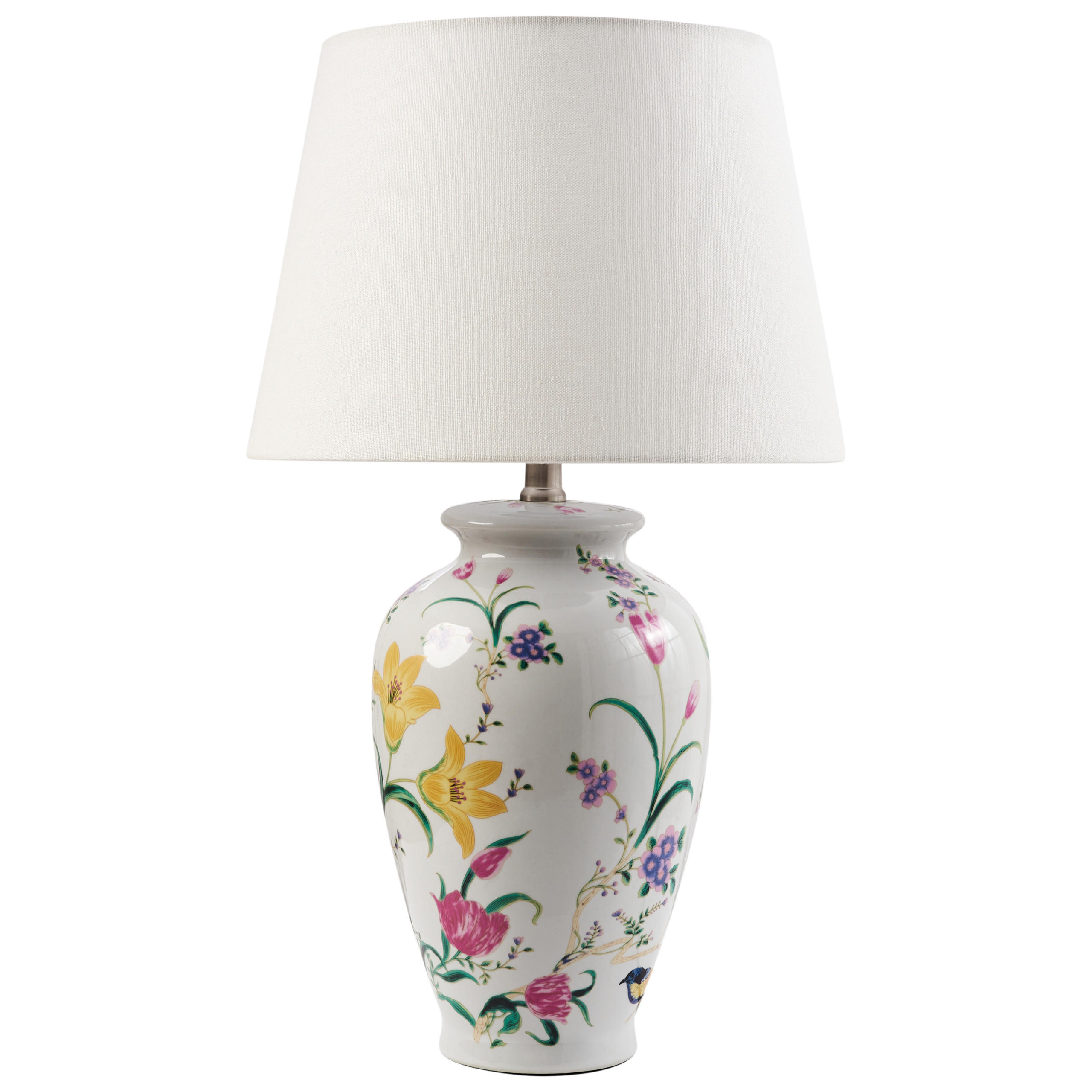Beliani STOLNÍ LAMPA Bílá Acrosso