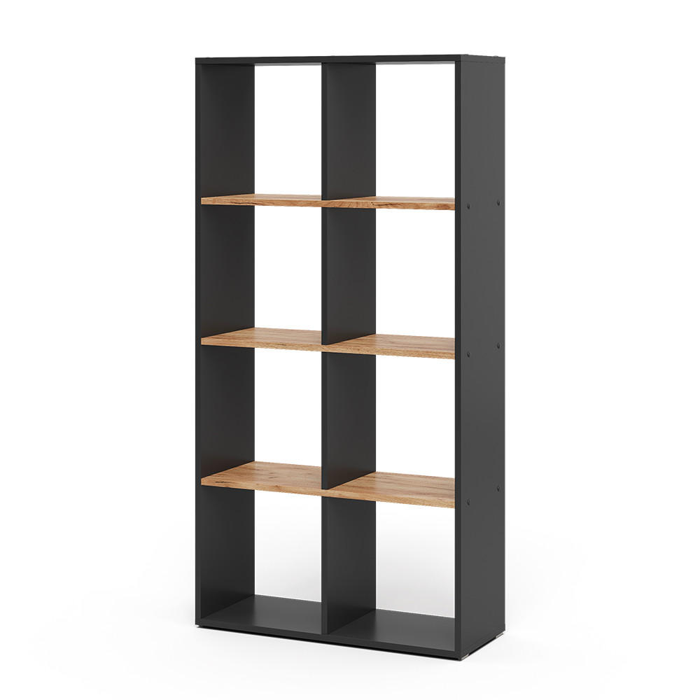 RAUMTEILER Scutum Anthrazit/Goldkraft Eiche 143 x 72 cm - Honigeiche/Anthrazit, Holzwerkstoff (143/72/29cm) - Vicco