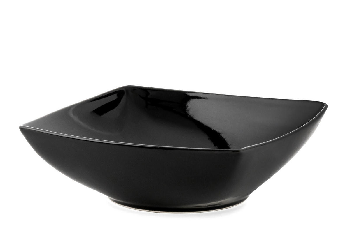 TAFELSERVICE EPIRI 6 Personen 18-tlg - Schwarz Hochglanz, Keramik (25/2/25cm) - KONSIMO®