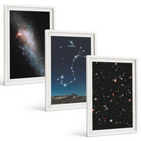 BILDER SET 3er Set - 40x60 cm Weißer Rahmen - Scorpios kosmische Landschaften - Weiß, Kunststoff (40/60cm) - TULUP