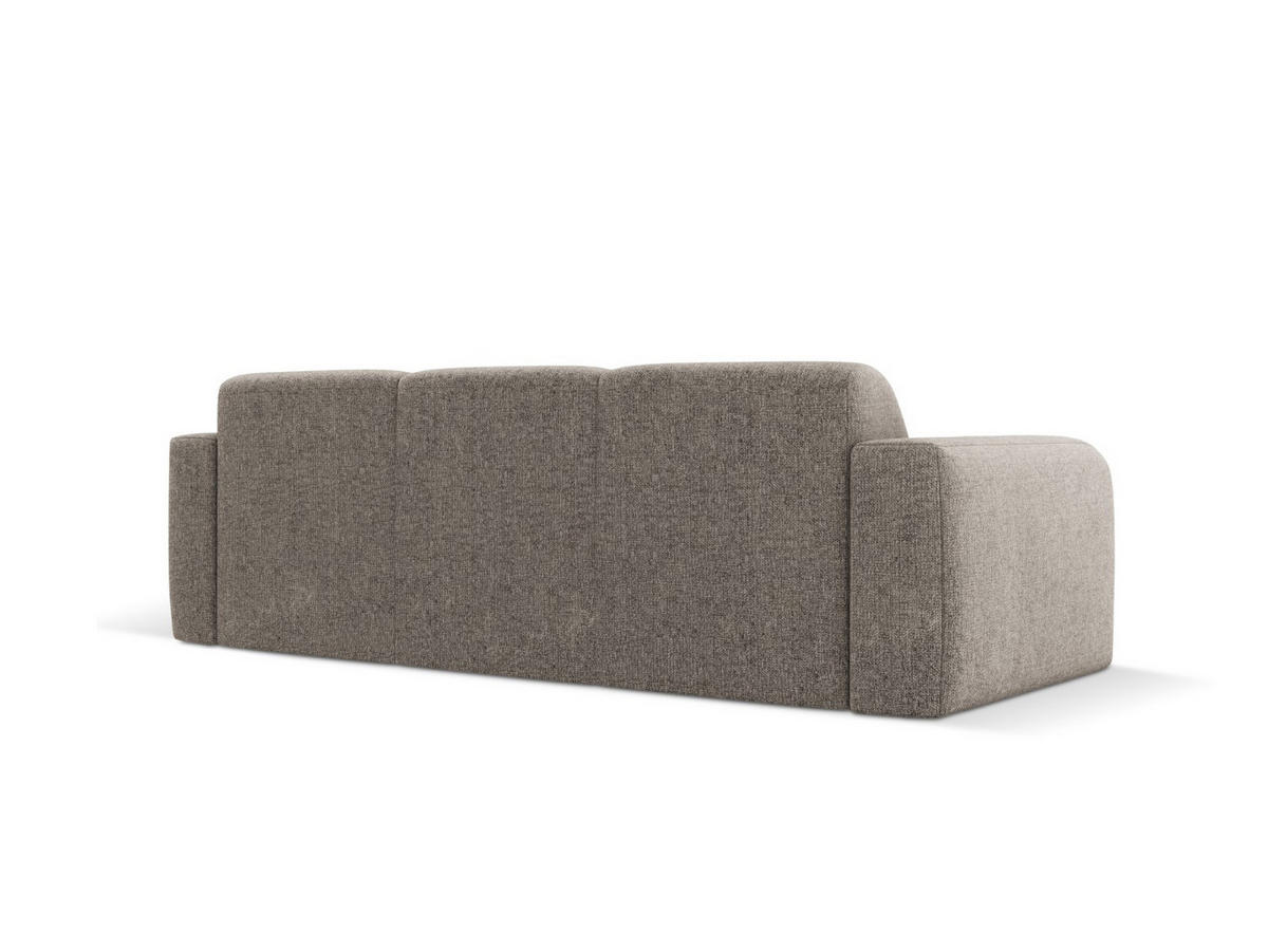 SOFA Molino aus Chenille-Stoff grau 3 Sitzplätze - Grau, Textil (95/72/235cm) - Micadoni