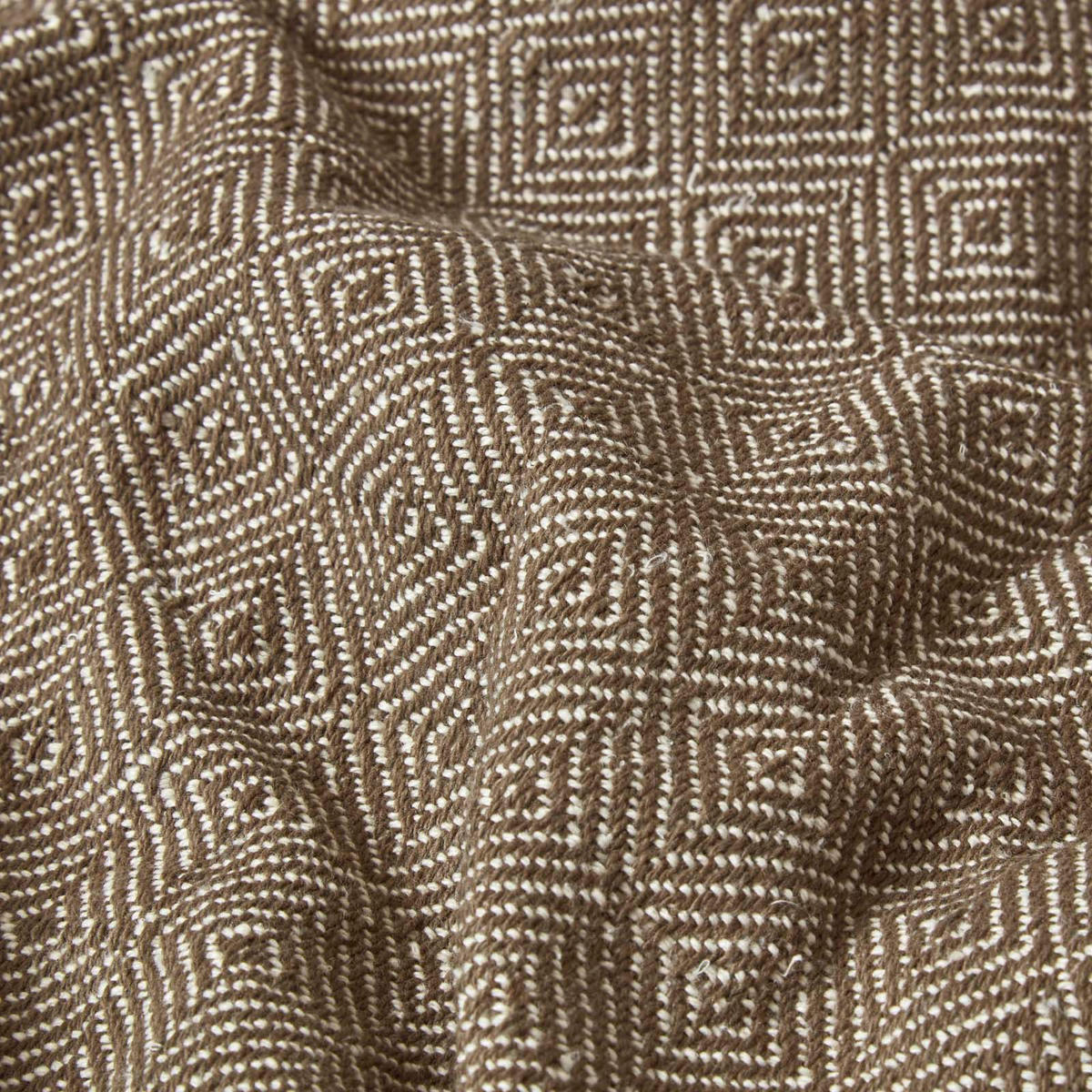ÜBERWURF Malda 225/255 cm, Baumwolle mit Rautenmuster - Braun, Textil (225/255cm) - Homescapes