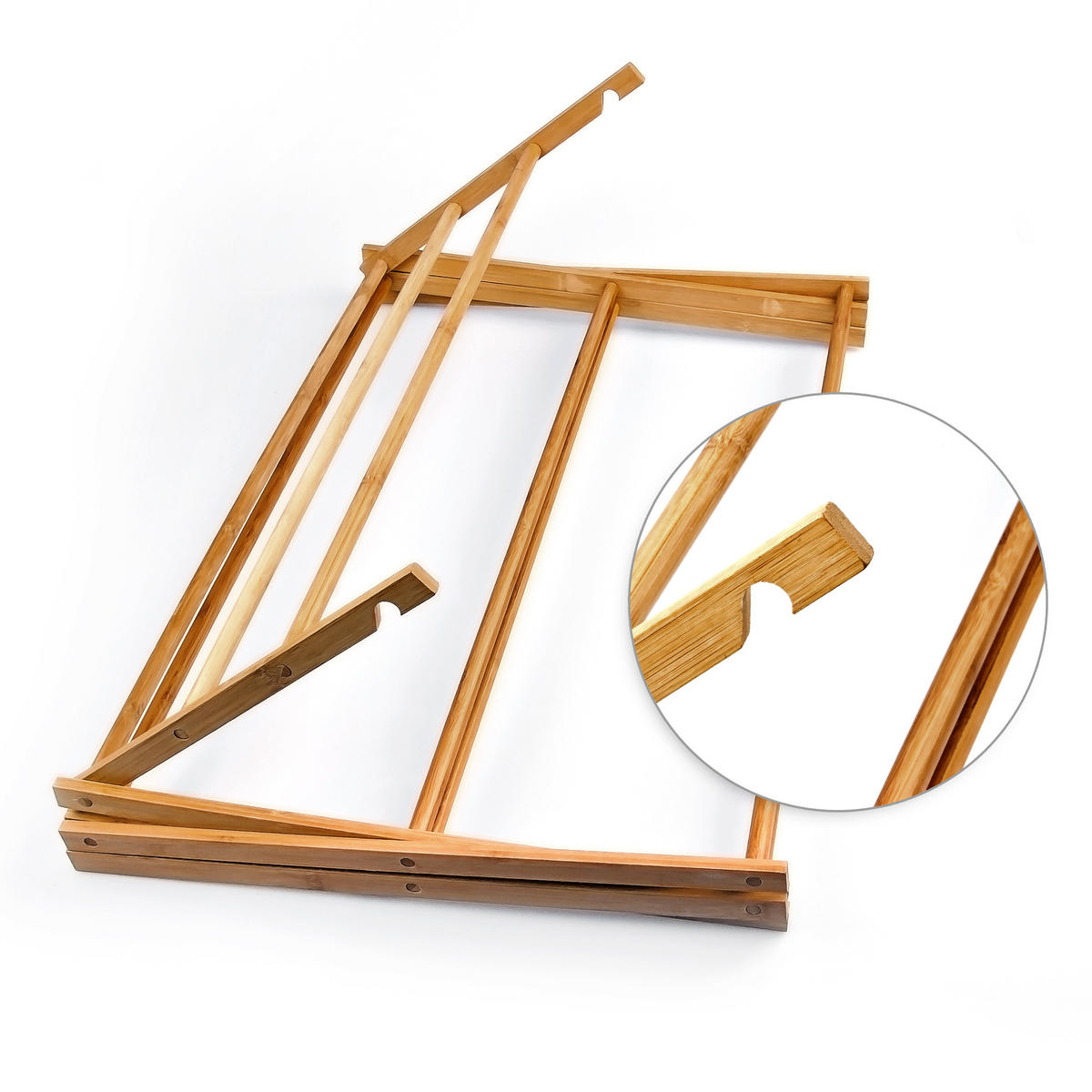 HANDTUCHHALTER - Hellbraun, Holz (36/71.5/74cm) - Relaxdays