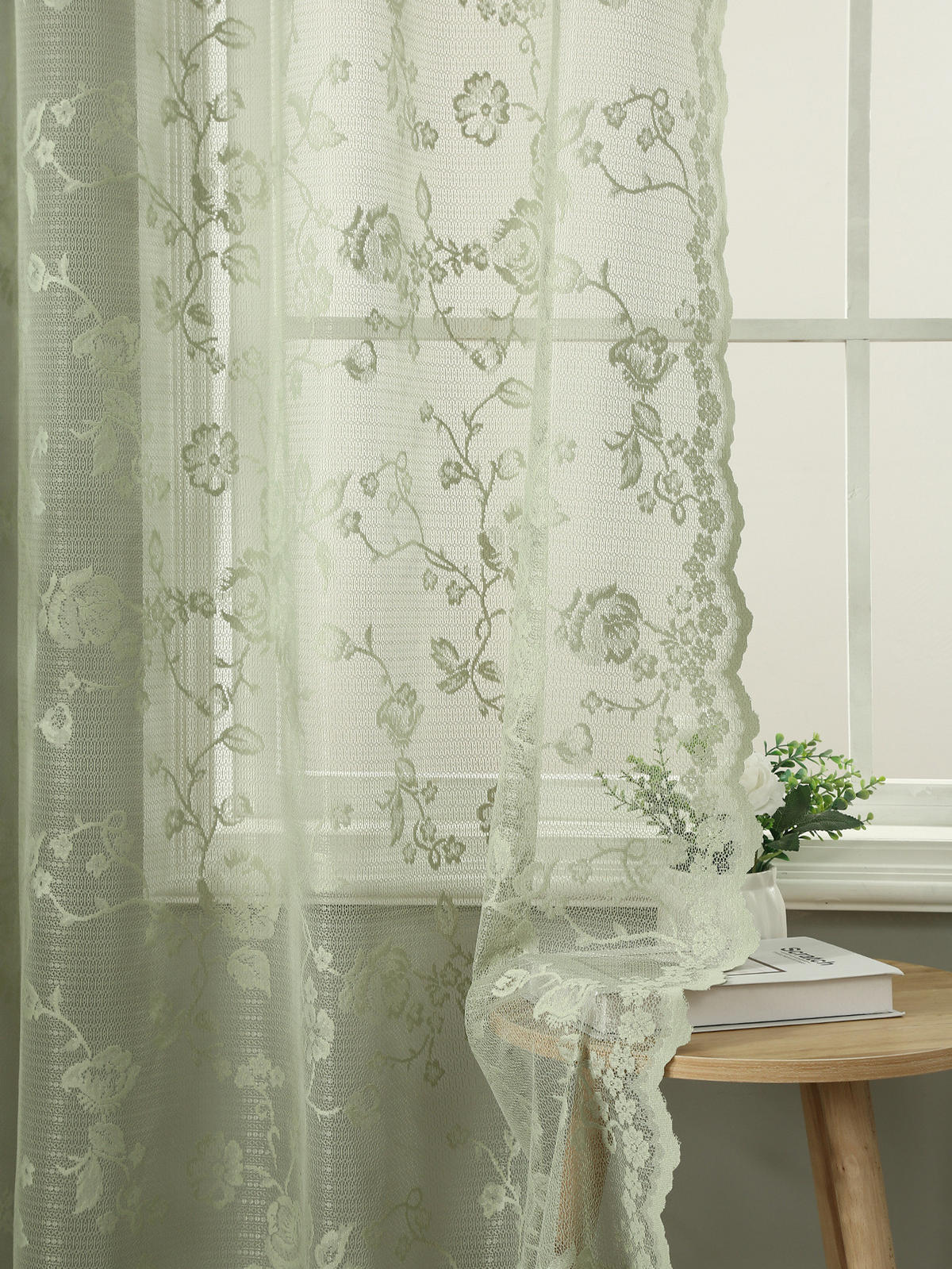 VORHÄNGE – Halbtransparent – Grün – 132 x 160 cm – 2er-Set - Grün, Textil (160/1/132cm)