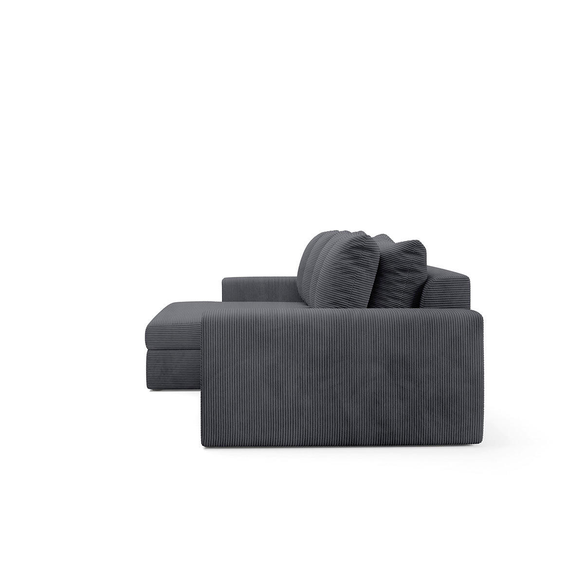 ECKSOFA Paola 3 Sitzplätze Grau - Grau, Holz (272/167cm) - Petits-meubles