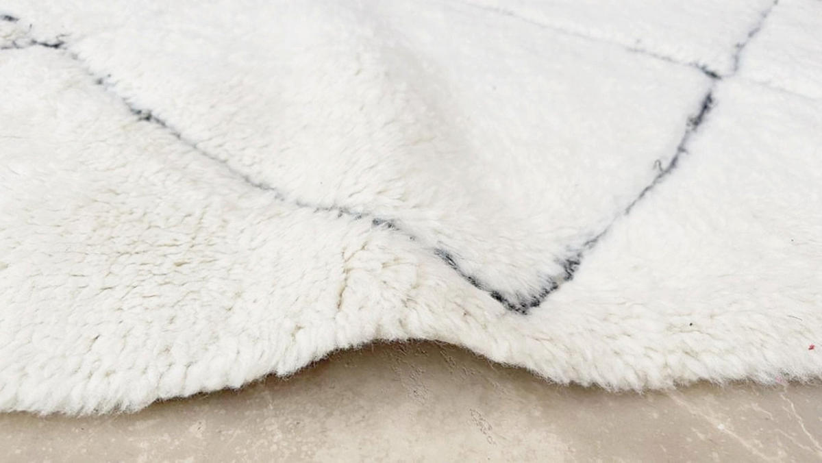 BERBERTEPPICH aus reiner Wolle 149x 250 cm - Beige, Naturmaterialien (149/250cm) - AFK Living