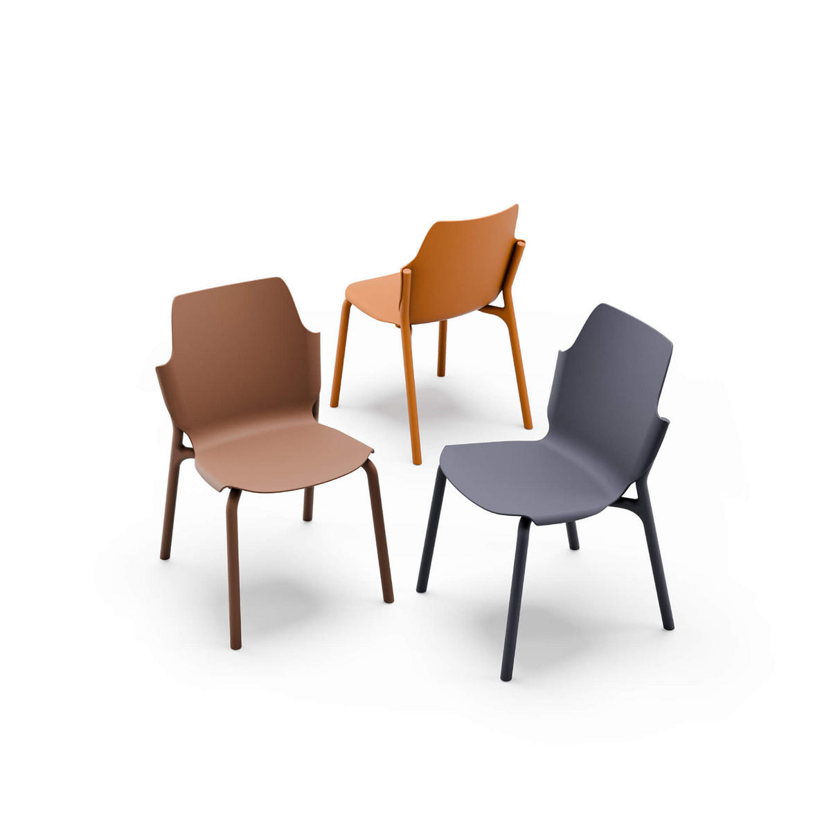 GARTENSTUHL Anthrazitgrau 56/47/83 cm 2er-Set - Grau, Kunststoff (56/83/47cm) - Mobili Rebecca