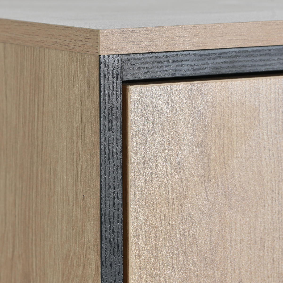 VITRINE-BUFFET Holzeffekt 78/40/150 cm - Braun, Glas/Holzwerkstoff (40/150/78cm) - Urban Meuble