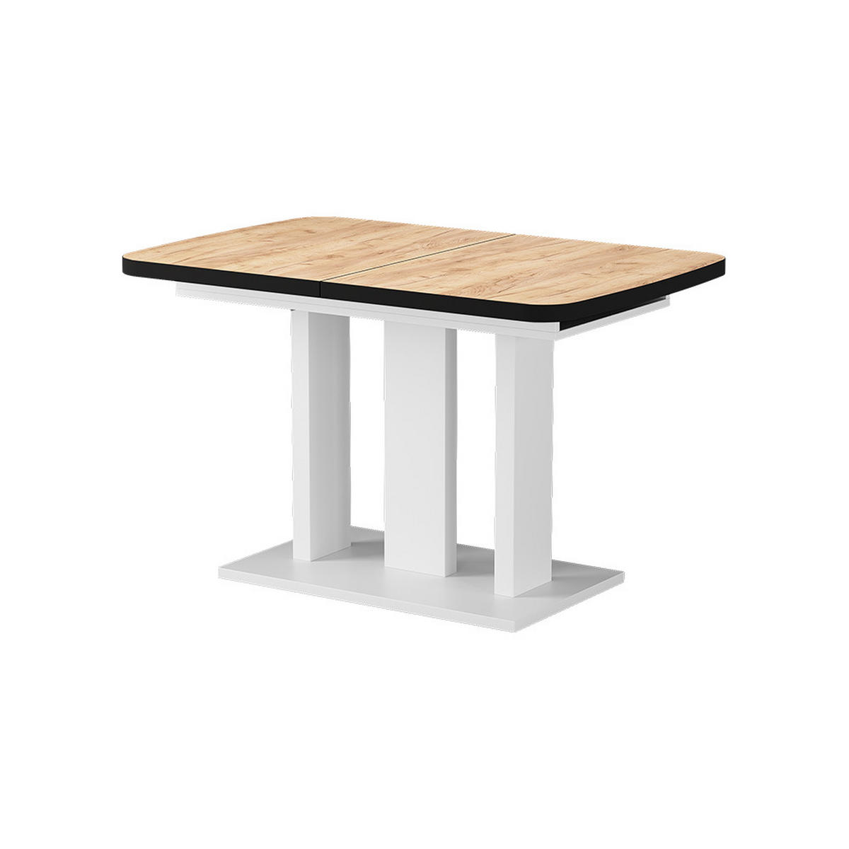 ROZKLÁDACÍ JÍDELNÍ STŮL Fenaro Černá/zlatý dub/bílá - medově dubová, kompozitní dřevo (80/120/77.3cm) - Vicco