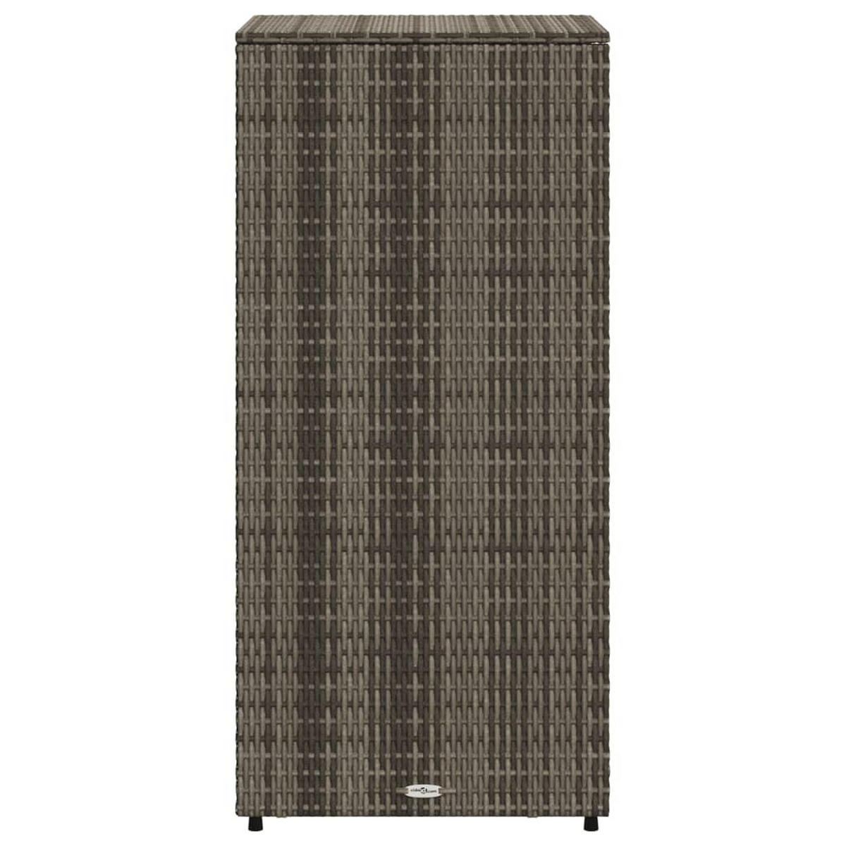 GARTENSCHRANK Grau 50/55/115 Cm Poly Rattan - Grau, Kunststoff (55/115/50cm) - vidaXL