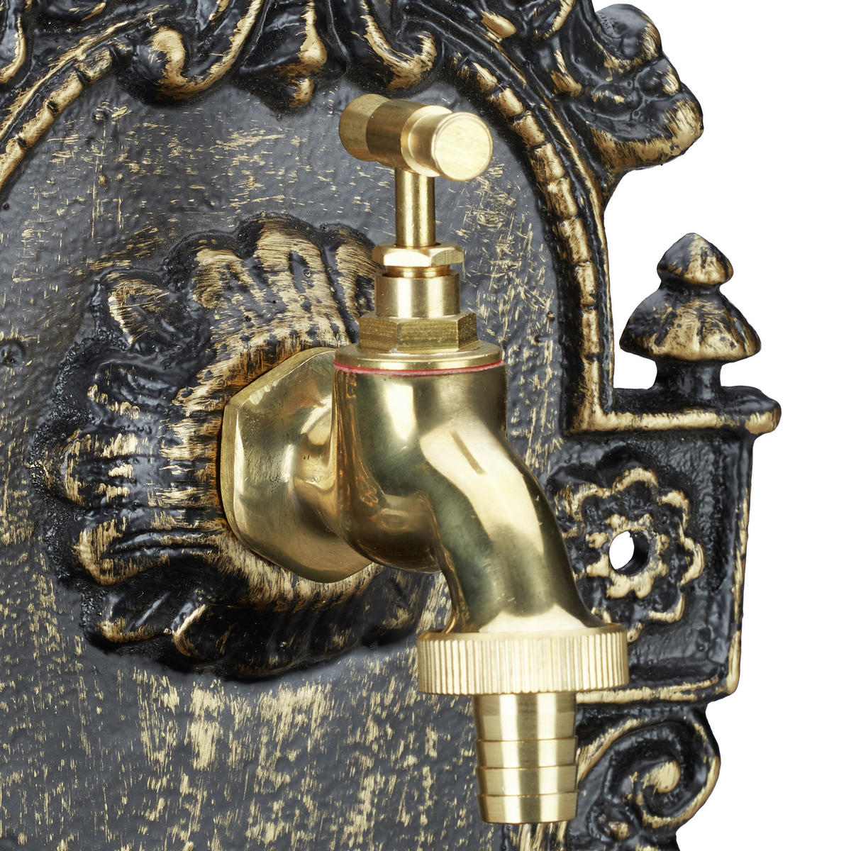 WANDBRUNNEN - Braun, Metall (13/24.5/40cm) - Relaxdays