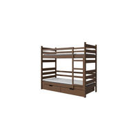 ETAGENBETT DRAKO mit Bettkasten 80x190 cm Nussbaum - Nussbaumfarben, Holz (80/190cm) - MASSENO