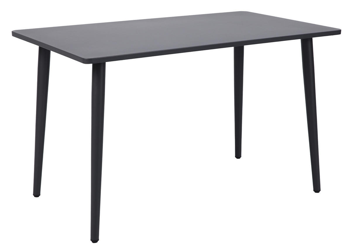 GARTENTISCH Rotherham - aus Stahl, Oberfläche dunkelgrau pulverbeschichtet 70x120x72 cm - Schwarz, Metall (120/70/72cm) - TPFGarden