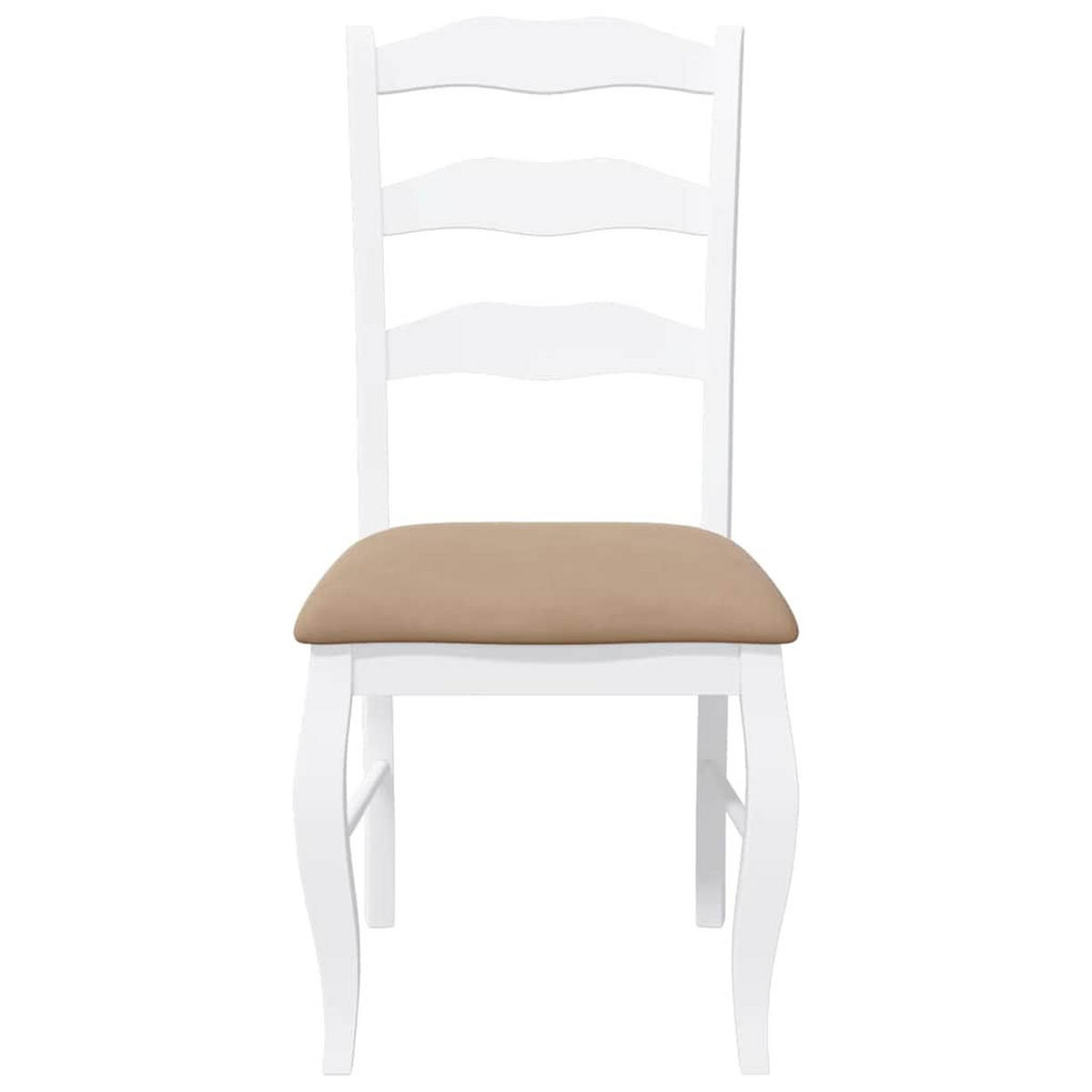 ESSZIMMERSTÜHLE Resz mit Kissen 2er-Set Weiß-Braun - Braun, Holz (48/99/53.5cm) - DELUKE