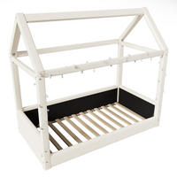 HAUSBETT 90/200 cm Beige Hausbett mit LED-Beleuchtung - Beige, Textil (90/200cm) - OKWISH