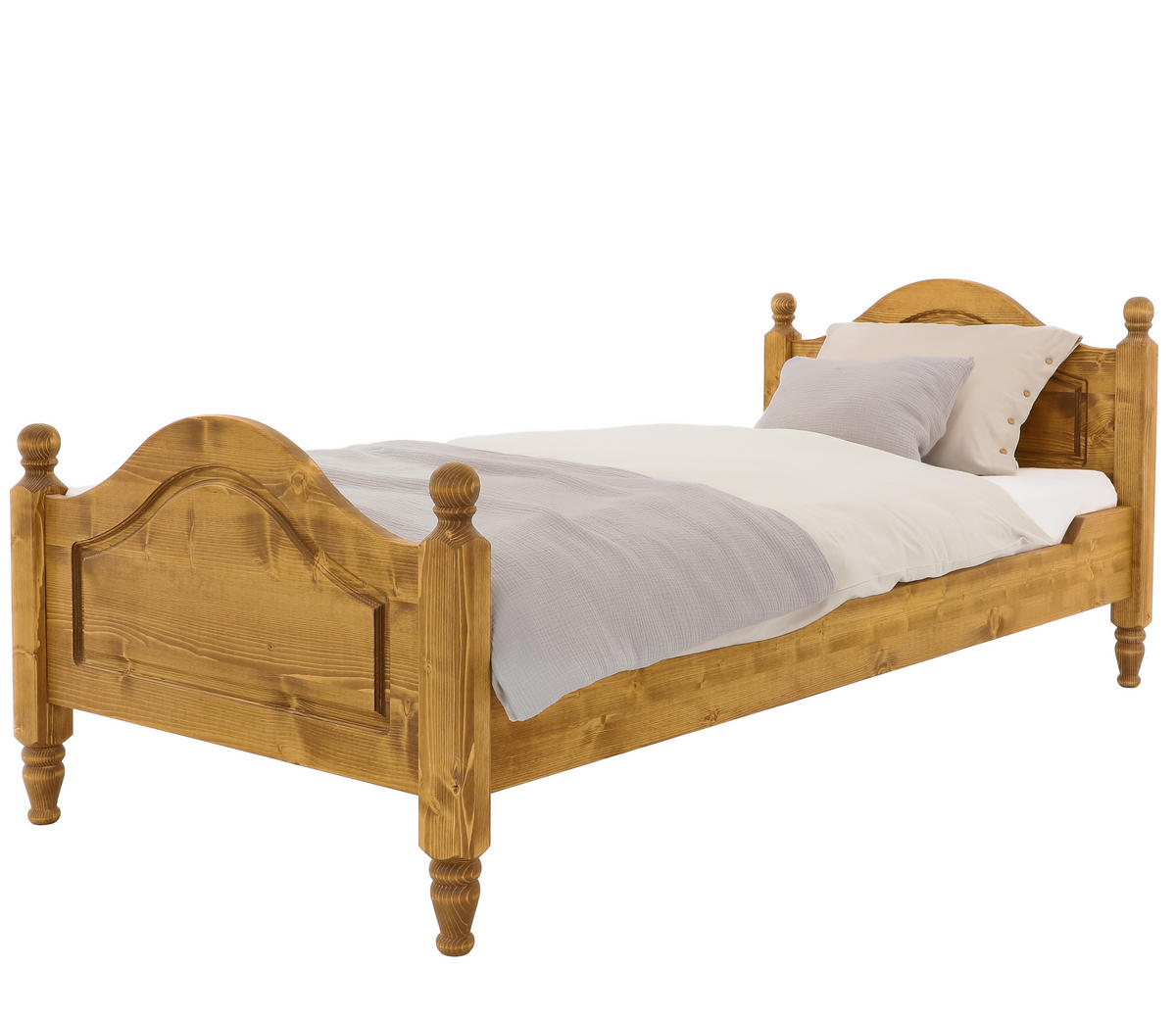 BETT aus Massivholz CHARLOTTE - Hellbraun, Holz (90/200cm) - Seart