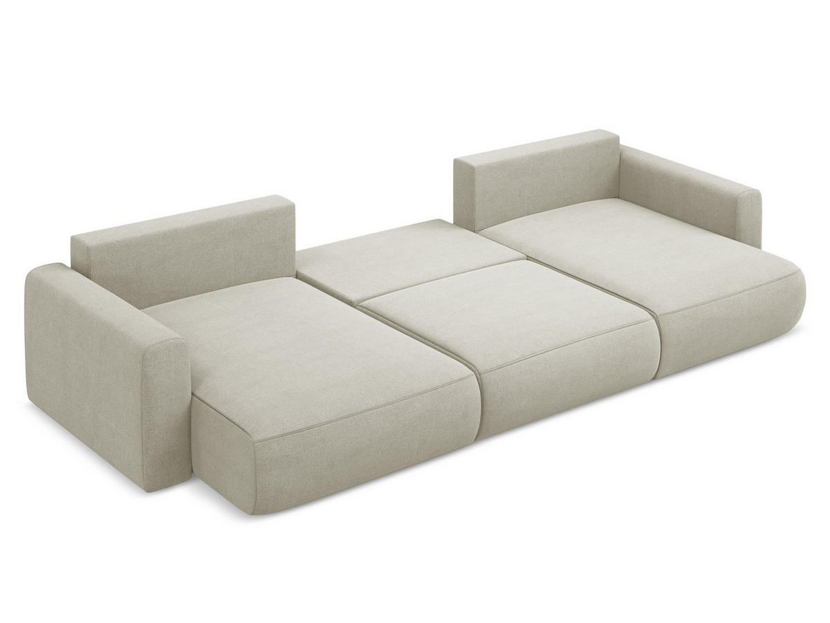 POUF Chenille Stoff Schwarz - Anthrazit/Schwarz, Kunststoff/Textil (102/40/62cm) - Makamii