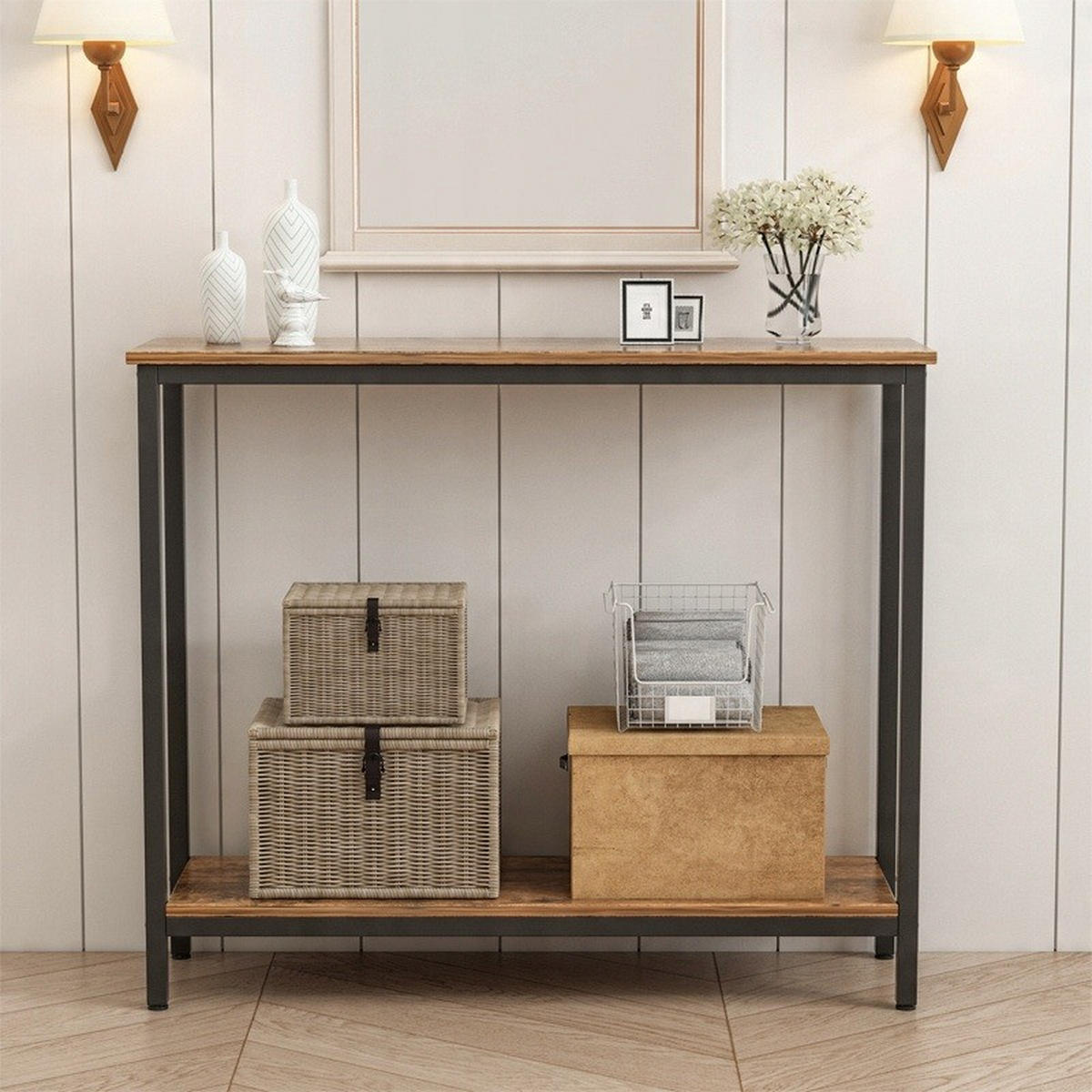 KONSOLENTISCH, braun 100/30/80 cm - Braun, Holzwerkstoff (30/100/80cm)
