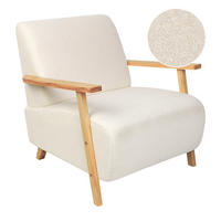 SESSEL Bouclé Hellbeige Lesja - Hellbraun/Beige, Textil (77/79/90cm) - Beliani