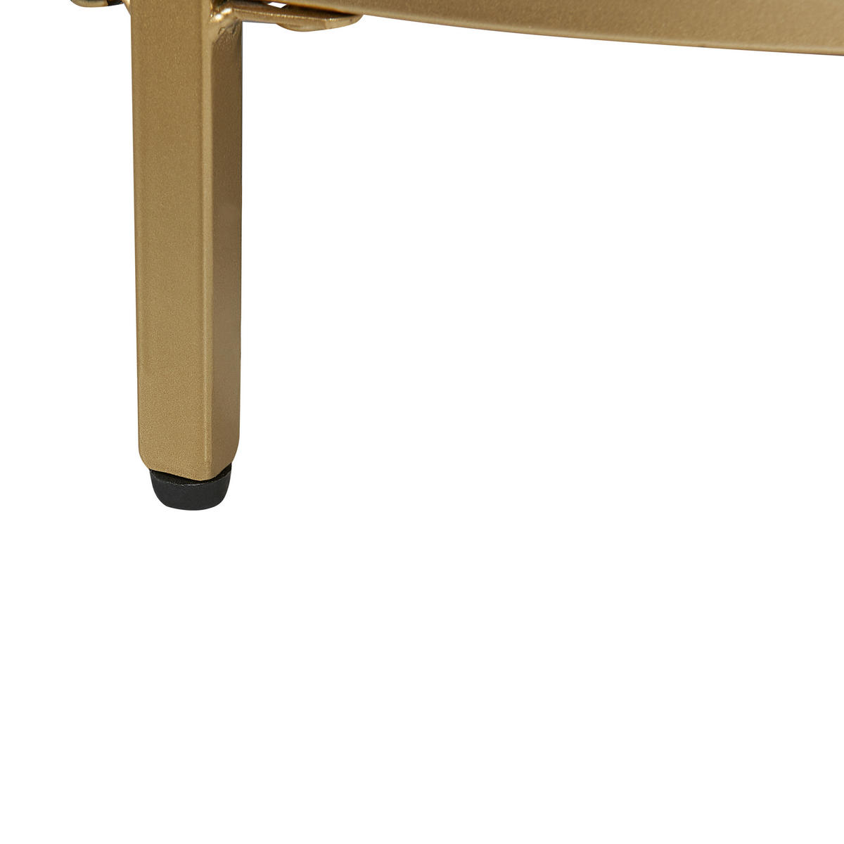 COUCHTISCH Glas/Metall gold 70 cm Birney - Transparent/Goldfarben, Glas (70/70/40cm) - Beliani