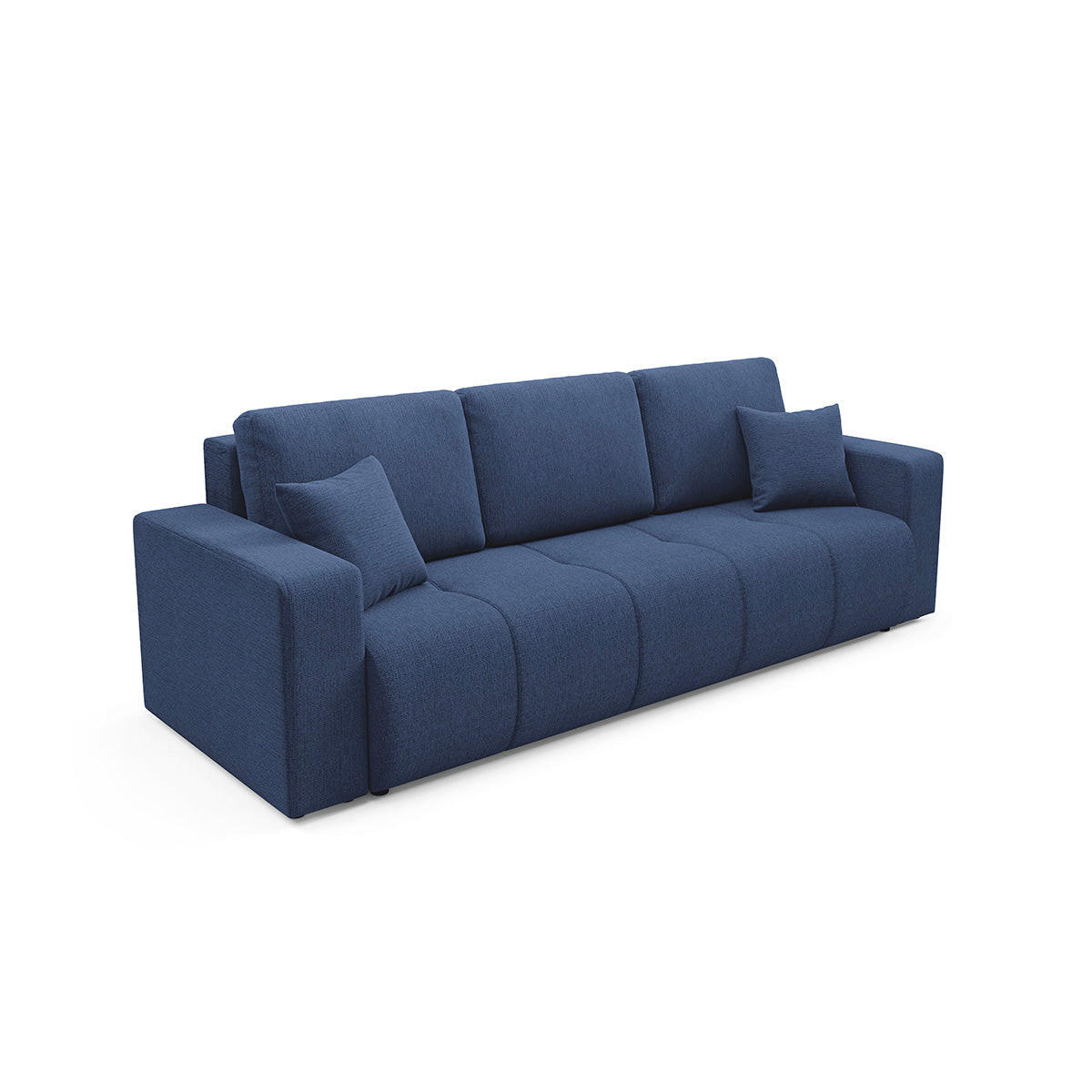 SOFA Vasco 3 Sitzplätze Blau - Blau, Holz (244/86/92cm) - Petits-meubles