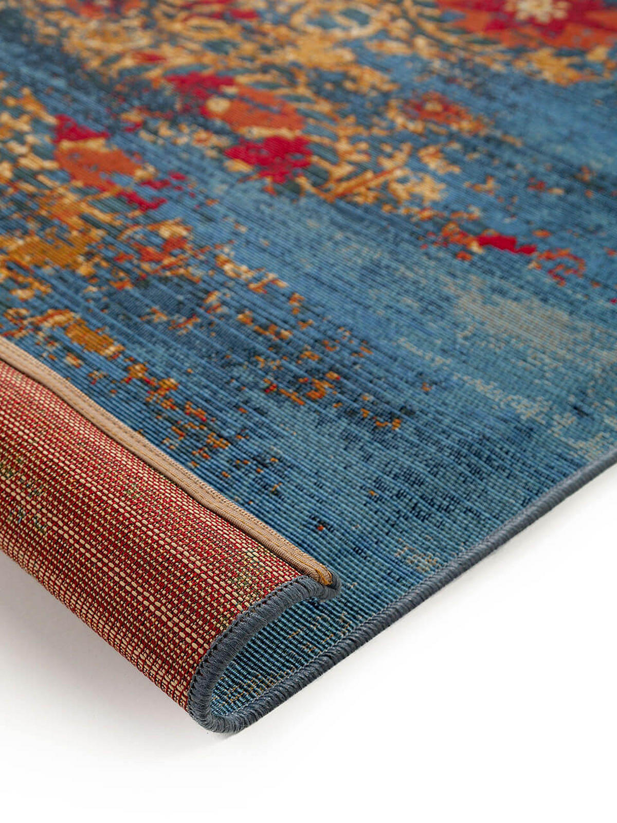 TEPPICH In- & Outd - Blau/Multicolor, Kunststoff/Textil (160/1cm) - KUNSTLOFT