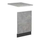 FRONTBLENDE R-Line Beton 45 cm , AP Marmor - Anthrazit/Grau, Holzwerkstoff (45/57.2/1.6cm) - Vicco