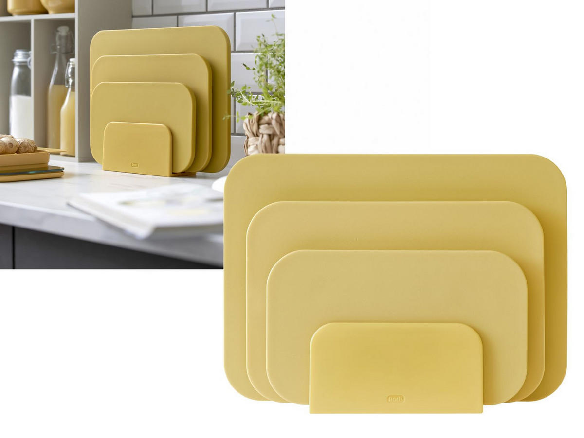 SCHNEIDEBRETTER-SET Choptima curry - Gelb, Kunststoff (35/26cm) - Rosti