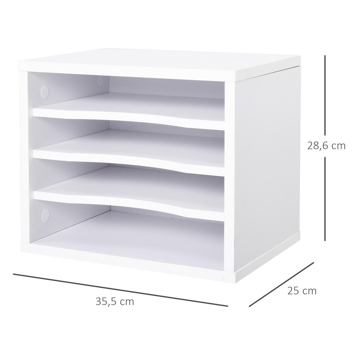 REGAL DE-16661 4 Ebenen, platzsparend Weiß - Weiß, Holzwerkstoff (35/25/28cm) - ComfortXL