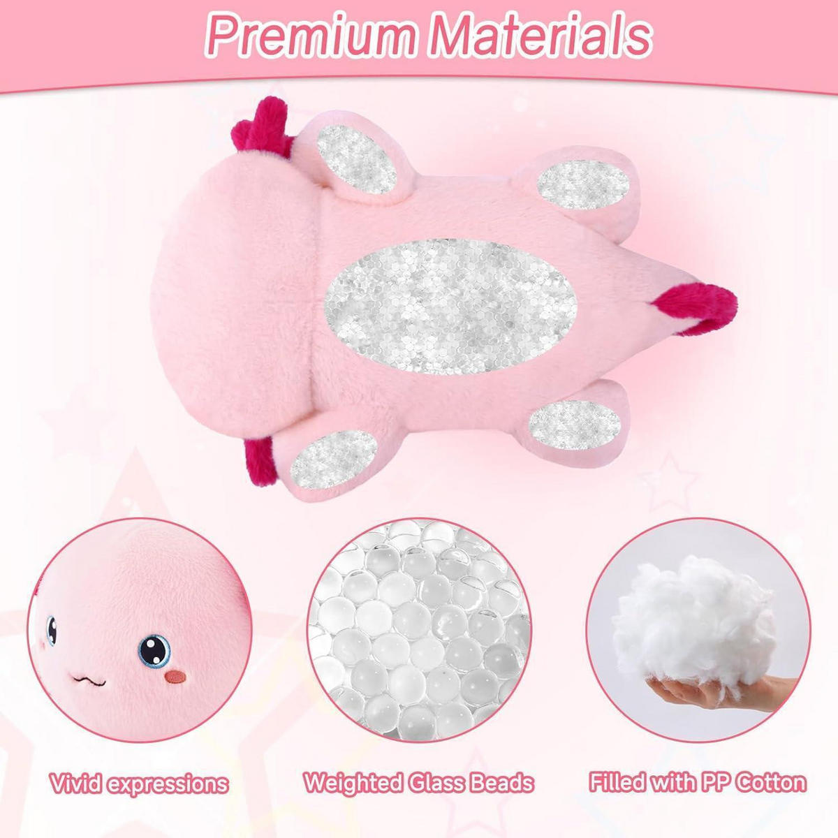 PLÜSCHTIER Axolotl 25 cm - Rosa, Textil (15/25cm)