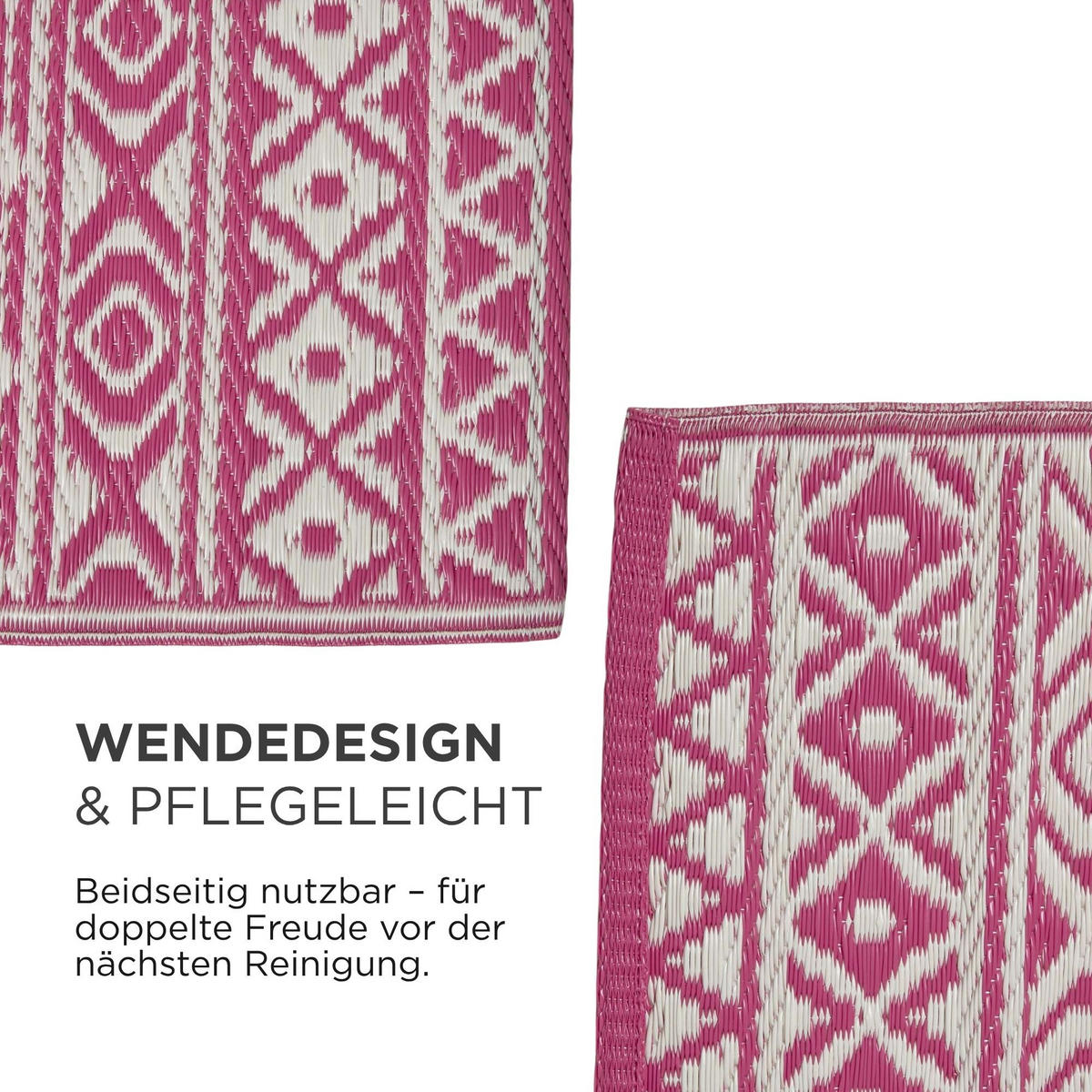 OUTDOORTEPPICH Tia mit Ethno-Muster 120/180 cm - Pink, Kunststoff (120/180cm) - Homescapes