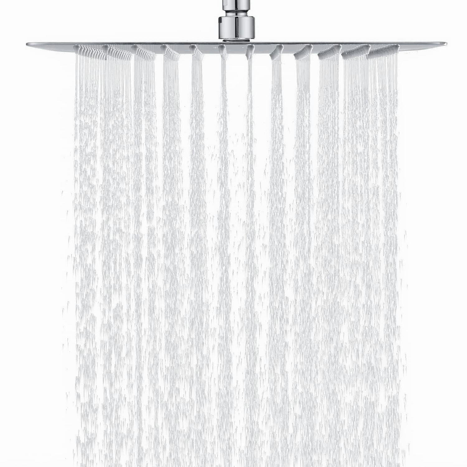 DUSCHKOPF Regendusche 40 x 40 cm Edelstahl Chrom - Silberfarben, Metall (20/12.7/20cm)