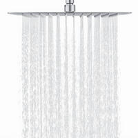 DUSCHKOPF Regendusche 40 x 40 cm Edelstahl Chrom - Silberfarben, Metall (20/12.7/20cm)