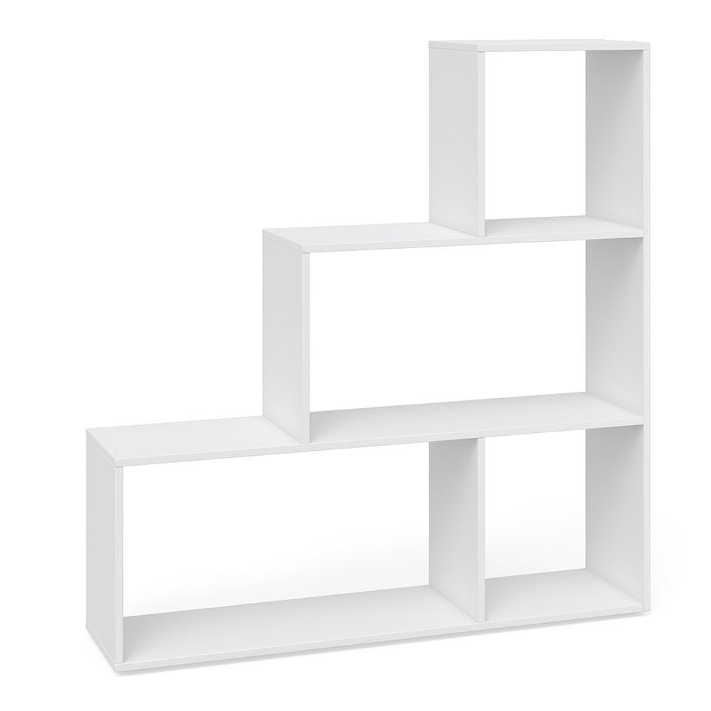 TREPPENREGAL Weiß 116.8 x 123.2 cm - Weiß, Holzwerkstoff (116.8/123.2/29cm) - Vicco