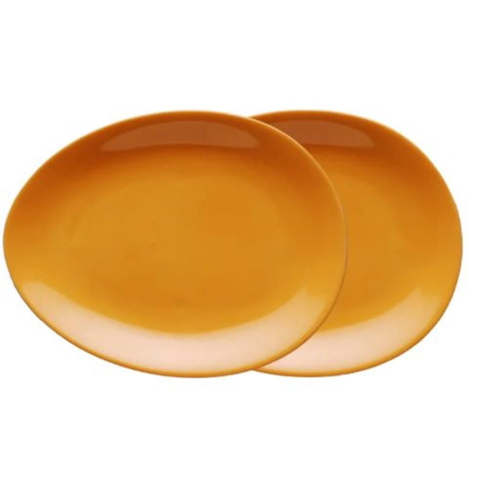 Luigi Colani Porzellan Tellerset Orange